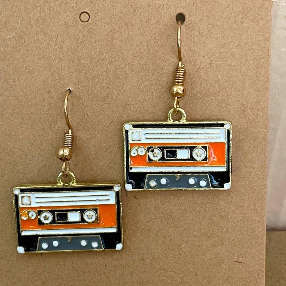 90s cassette tape earrings